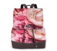 EgoMed Peonía,Mochila para mujer, impermeable, ligera, de piel sintética, moderna, para viajes.
