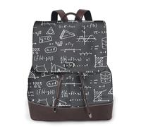 EgoMed Regalos para profesores de matemáticas,Mochila para mujer, impermeable, ligera, de piel sintética, moderna, para viajes.