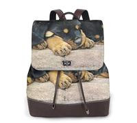 EgoMed Rottweiler Durmiendo Perros Mascotas Cachorros Pequeños,Mochila para mujer, impermeable, ligera, de piel sintética, moderna, para viajes.
