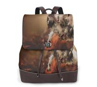 EgoMed Setter Inglés Otoño Mascotas Cachorros Perros Inglés,Mochila para mujer, impermeable, ligera, de piel sintética, moderna, para viajes.