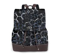 EgoMed Símbolos químicos de la química,Mochila para mujer, impermeable, ligera, de piel sintética, moderna, para viajes.
