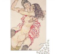 Egon Schiele Imposible Puzzle Museo, Puzzles Pinturaarte para Adultos, Rompecabezas Cuadros Famosos del Mundo Juego Familiar, Decoración del Hogar, Rompecabezas De Madera 1000 Piezas