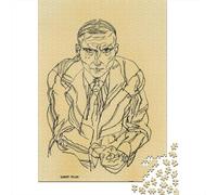 Egon Schiele Puzzle Cuadros Famosos del Mundo De 1000 Piezas, Rompecabezas Arte De Madera Regalo, para Adolescente Y Adultos, DIY Rompecabezas Imposible Pinturaarte, Decoración del Hogar
