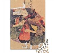 Egon Schiele Puzzle De Madera, Rompecabezas Cuadros Famosos del Mundo Adultos, Pinturaarte Rompecabezas Imposible, Puzzles Museo, Ejercitar La Lógica Y La Coordinación Sensorial 1000 Piezas