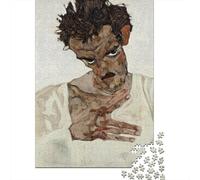 Egon Schiele Rompecabezas Arte De Madera 1000 Piezas De Adolescente, Imposible Puzzle Cuadros Famosos del Mundo, Rompecabezas Museo, Difícil Desafío Adulto Alivio del Estrés Juguete