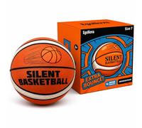 EgoNova Balón de baloncesto silencioso de tamaño 7 con funda de tela - Espuma de poliuretano antideslizante, alto rebote y sensación de juego realista, entrenamiento tranquilo y regate en interiores