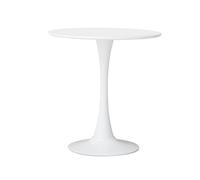 EGOONM Mesa de Comedor Redonda Moderna con Base de Pedestal, Pequeña Mesa Redonda para Cocina, Comedor y Sala de Estar, El Escritorio es un Panel Completo (Blanco, 70 * 70 * 75cm)