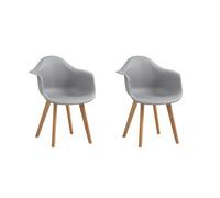 EGOONM Sillas Nordicas,Retro Estilo Sillas Comedor Pack 2,Silla Moderna para Comedor, Restaurante, BañO, Sala De Reuniones-Gris