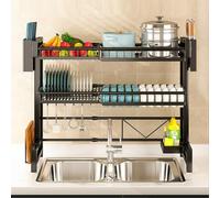 Égouttoir à vaisselle Extensible et multifonctionnel à Poser Sur l'évier, organisateur de comptoir et étagère de Rangement pour la vaisselle, Gain de Place pour Les Petites cuisi