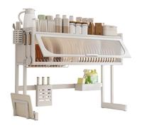 Égouttoir à vaisselle multifonctionnel à Poser Sur l'évier - Égouttoir à vaisselle Haute capacité Anti-poussière, Rangement Multi-Zones, facile à nettoyer pour éviers Simples/dou