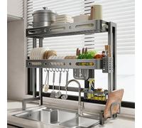 Égouttoir à vaisselle multifonctionnel en Acier inoxydable à Placer au-Dessus de l'évier, égouttoir à vaisselle ajouré, étagère de Rangement pour la Cuisine, égouttoir antirouill