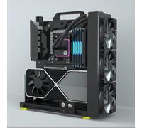 egowz Banco de Pruebas de Marco de Montaje Creativo para PC, Carcasa de Marco al Aire Libre, Soporte para Placa Base de computadora, chasis de Marco de Aluminio Abierto ITX ATX MATX/EATX (EATX)