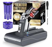 EGR Batería V6 Alta Capacidad Compatible con Dyson V6 Animal Batería/Absolute SV03 SV04 SV05 SV06 SV07 SV09 DC58 DC59 DC61 DC62 DC72 DC74 Aspiradora Batería de Repuesto con 4 Filtros