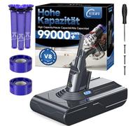 EGR V8 - Batería de repuesto para aspiradora Dyson V8 Animal/Absolute/Fluffy/Motorhead/SV10 con 5 filtros