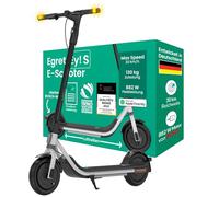 Egret Ey! S - Patinete eléctrico con permiso de circulación | Hasta 30 km de alcance, motor Bosch 882 W, 20 km/h, Apple Find My, neumáticos de aire, frenos duales, aplicación