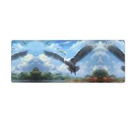 Egrets Taking Off - Alfombrilla extragrande para teclado y mouse (12 x 31.5 pulgadas), adecuada para computadoras, consolas de juegos, etc., adecuada tanto para oficina como para estudio, mejorando la