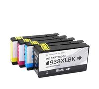 EGRMZ Cartucho de Tinta Compatible 937E 938E 936E 937 938 para OfficeJet Pro 9110E 9120E 9130E 9720E 9730E 9110B 9120B 9130B 9720 9730 Printers(938e 4Color 1set)