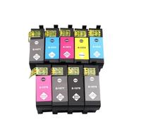 EGRMZ El Cartucho de Tinta Compatible para Las impresoras Funciona con T1571 T1572 T1573 T1574 T1575 T1576 T1577 T1578 T1579 Modelo R3000(1Set (9PCS))