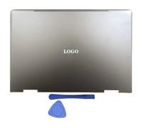 EGRMZ Reemplazo de la Cubierta Trasera del LCD, bisagras del Bisel Frontal, Tornillos compatibles con Modelos similares X360 15-BP 15-BQ 15M-BP TPN-W127, Accesorios Plateados para portátiles(A Cover)