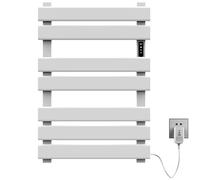 EGSO Toallero Eléctrico Baño 500x720mm Blanco | Radiador Toallero Eléctrico IP45 | Calentador de Toallas Bajo Consumo, Pantalla LED Táctil, Temporizador, Termostato Inteligente