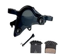 EGUIAS BR M7100 BR-M7100 Pinza de Freno de Disco MTB 2 pistones con Pastillas de Freno Resina G05S J05A Metal J04C Freno de Tambor para Bicicleta Kit de Freno de Rod(BR with J05A-Plug)