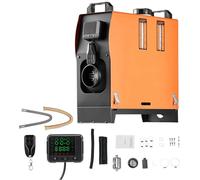 EGUIAS Calentador de Aire diésel de 8 kW, 12-24 V CC, Calentador de estacionamiento con Control Remoto y Pantalla Digital para vehículos recreativos.(Vertical Type)