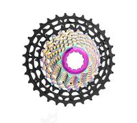 EGUIAS Compatible con Cassette de Bicicleta de Carretera Ultraligero ZTTO de 11/12 velocidades, 11s, 12s, 11-28/30/32/34/36T, piñón ULT de 11 V, 12 V(11s 28T Black-Rainbw)