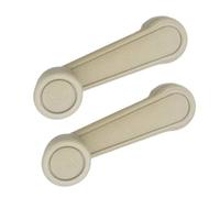 EGUIAS Empuñadura Antidesliz Manivela Antióxido Manija de conexión para ventanilla de coche, color negro, gris y beige, repuesto universal para ventana de coche.(Beige)