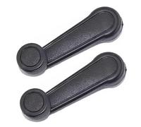 EGUIAS Empuñadura Antidesliz Manivela Antióxido Manija de conexión para ventanilla de coche, color negro, gris y beige, repuesto universal para ventana de coche.(Black)