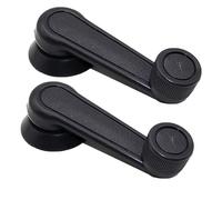 EGUIAS Empuñadura Antidesliz Manivela Antióxido Manija de ventana de coche de calidad ABS, manivela de elevación de ventana de coche negra, accesorios interiores de automóvil(2PCS)