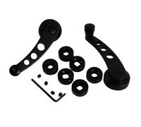 EGUIAS Empuñadura Antidesliz Manivela Antióxido Manija interior de ventana de automóvil, manija de elevación manual de puertas y ventanas, manivela de repuesto, piezas para camión, 2025(Black)