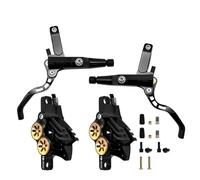 EGUIAS Freno de Disco hidráulico de 4 pistones MTB, 900mm, 1700mm, Pastillas de Freno de Resina de 4 pistones, Freno de Disco Ultraligero Am DH Road(Black LR Split-Type)