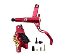 EGUIAS Freno de Disco hidráulico de 4 pistones MTB, 900mm, 1700mm, Pastillas de Freno de Resina de 4 pistones, Freno de Disco Ultraligero Am DH Road(Red L splittyp 900)