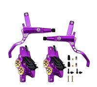 EGUIAS Freno de Disco hidráulico de 4 pistones MTB, 900mm, 1700mm, Pastillas de Freno de Resina de 4 pistones, Freno de Disco Ultraligero Am DH Road(Purple LR Split-Type)
