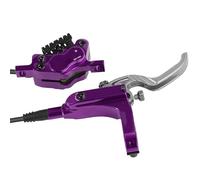 EGUIAS Freno de Disco hidráulico MTB de 4 pistones, Pastillas de Freno de refrigeración de 850mm y 1500mm, presión de Aceite Am DH, Freno de Disco(Purple-Right Rear)