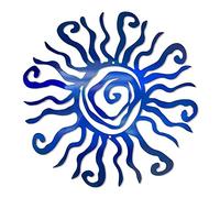 Egujiwa Decoración de pared de sol de metal para interiores y exteriores, decoración de pared de sol loco, escultura de pared de metal para el hogar, dormitorio, sala de estar, oficina, jardín, patio