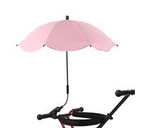 Egujiwa Paraguas para cochecito de bebé, protección UV, impermeable, universal, abrazadera ajustable para carrito de bicicleta, silla de ruedas,
