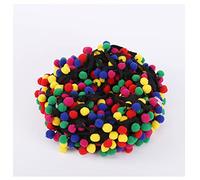 Egurs 3 metros Mini Pomponborte Bunte Pomponband Borte Pompon-Borte Ball Fransen Pom Trim Ribbon Bommelband Pompoms Ball Fringe Nähen für Nähen Basteln DIY Handwerk Deko 8#
