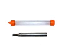 Egurs Pocket Bellow Plegable de Acero Inoxidable Campfire Tool Blow Fire Tube CREA Fire by Blasting Air para la Caza Pesca Camping Viajar
