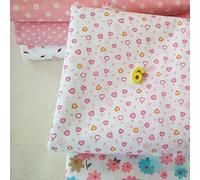 Egurs Tela de algodón por metros, 100 x 150 cm, serie rosa, costura, decoración, patchwork, tela de algodón, tela de algodón, 6# Little Love