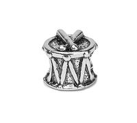 Eguzkilore Charm Plata de Ley 925 Abalorio Tambor Compatible con Pulseras Eguzkicharm, Pandora y Otras Pulsera de Estilo Europeo