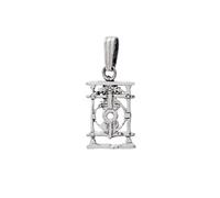 Eguzkilore - Colgante Barandilla de la Concha Plata de Ley tamaño pequeño 18mm - Colgante Mujer Plata Barandilla - Concha San Sebastián - Regalos Originales - Collares Mujer