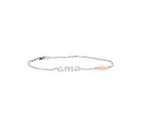 Eguzkilore Pulsera Ama de Plata de Ley oro rosa de 18kt. - Especial para regalar Día de la Madre - Regalos originales para Mujer - Pulsera Ajustable - Colección Ama