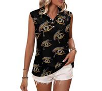 Egypt Eye of Horus - Polo de golf sin mangas para mujer, camiseta de verano, Estilo:, XXL