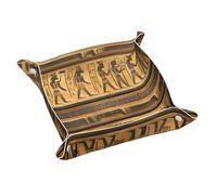 Egypt Jeroglyphics - Organizador de bandeja de cuero con impresión de jeroglíficos, bandejas multifuncionales, para llaves, reloj, cartera