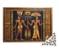 Égypte Antique Art |Style hiéroglyphique égyptien| Puzzles Amusants En Famille 70x50cm/1000pcs Adultes