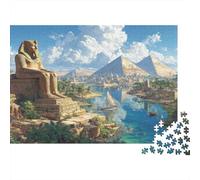 Égypte Antique Scene |Art fantastique historique| Puzzles Amusants En Famille 70x50cm/1000pcs Adultes