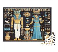 Égypte antiquePuzzles Pour Adultes 70x50cm/1000pcs,Jeux De Défi Style d'art hiéroglyphique