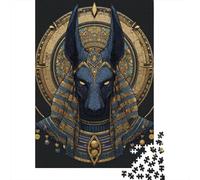 Egyptian Anubis God Statue-1 Puzzle De 1000 Piezas Rompecabezas para Adultos Rompecabezas 1000 Piezas para Adultos para Amantes O Amigos Rompecabezas Imposable 52x38cm/1000pcs