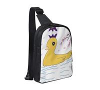 Egyptian Frescoes - Bolsa de pecho con doble bolsillo, perfecta para conciertos, deportes, viajes, ciclismo y senderismo, mochila cruzada, Little Yellow Duck, Talla única